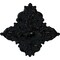 Ekena Millwork Melchor Diamond Ceiling Medallion (Canopies up to 4"), 67 1/4"W x 43 3/8"H x 4"ID x 2"P, Jet Black CM70X43MLBLF - alternate 4